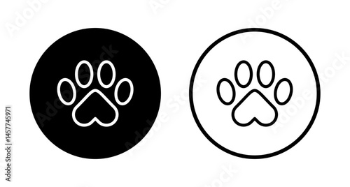 Free Download Paw icon logo design. paw print sign and symbol. dog or cat paw - GFXLoad