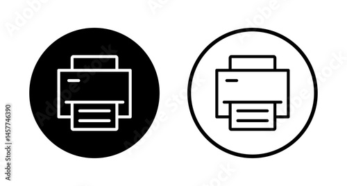 Print icon logo design. printer sign and symbol