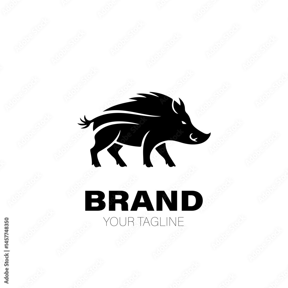 Fototapeta premium Boar Logo. Boar Logo Design. Boar Logo Brand. Boar Logo Vector Design Isolated on White Background