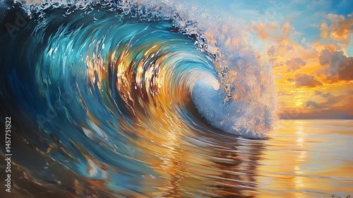 Stunning Ocean Wave Reflection on Wet Sand Photography - Usage and Benefits