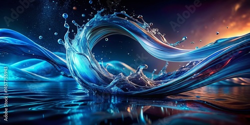 Mesmerizing Water Trails: Fluid Elegance in Motion - Abstract Conceptual Photography