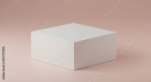 White Box on Pink Background