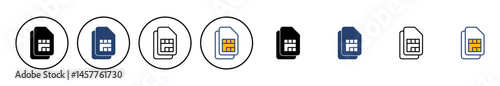 Sim card icon vector. dual sim card icon vector
