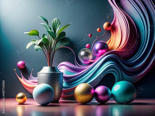 Minimalist Grayscale Abstract Art: Fluid Organic Shapes & High Contrast Gradients