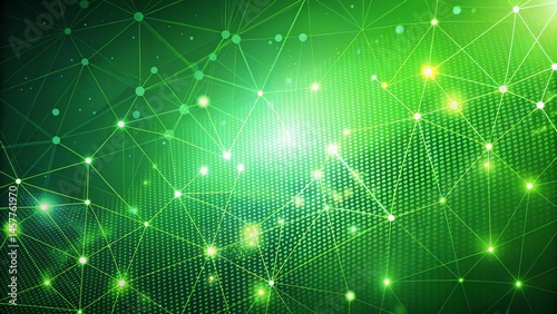 Minimalist Green Dotted Line Abstract Background Texture