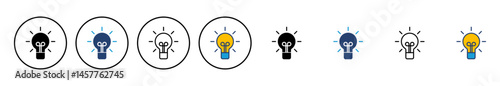 Lamp icon vector. Light bulb icon vector. idea symbol.
