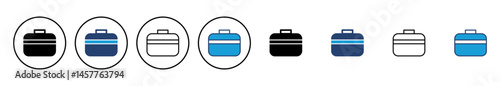 Briefcase icon vector. suitcase icon. luggage symbol.