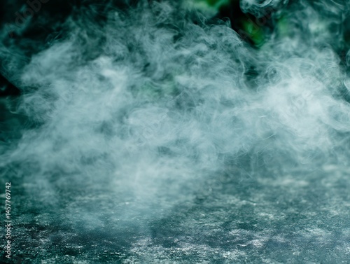 Ethereal vapor rising over textured surface, creating a surreal ambiance