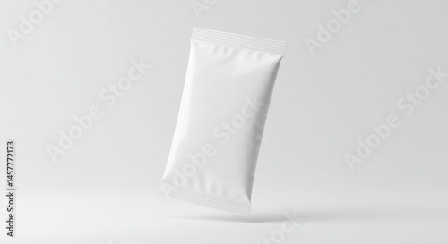 White Packet on Simple Background