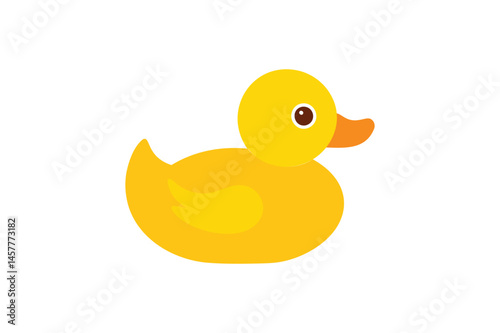 Rubber duck icon vector on white background