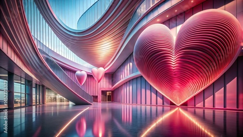 Modern Valentine's Day: Abstract Flowing Lines & Organic Shapes Texture Design
