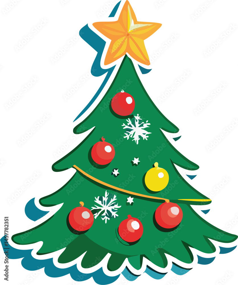Fototapeta premium Merry Christmas nad xmas