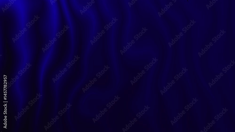 Deep blue silk cascades in rippling folds a somber elegance