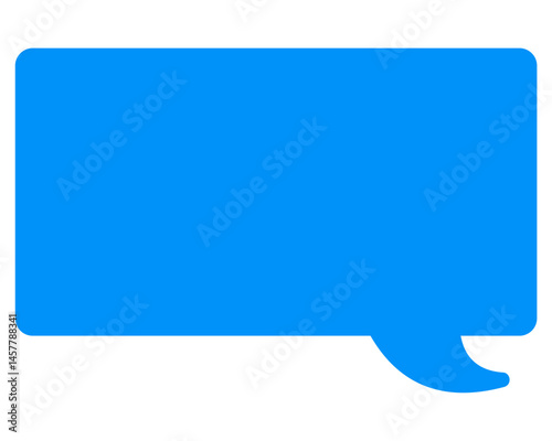 シンプルなカラーの吹き出し　四角形