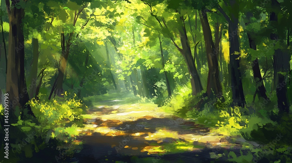 Fototapeta premium sunlight in the forest