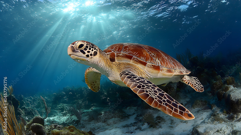 Fototapeta premium sea turtle populations, and how can we protect them