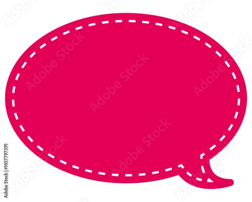 シンプルなカラーの吹き出し　丸形