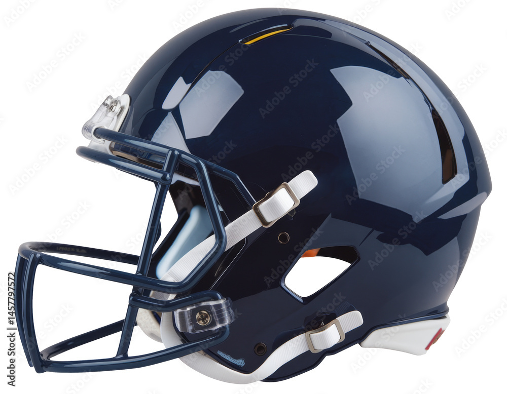 Naklejka premium navy blue football helmet isolated on white background