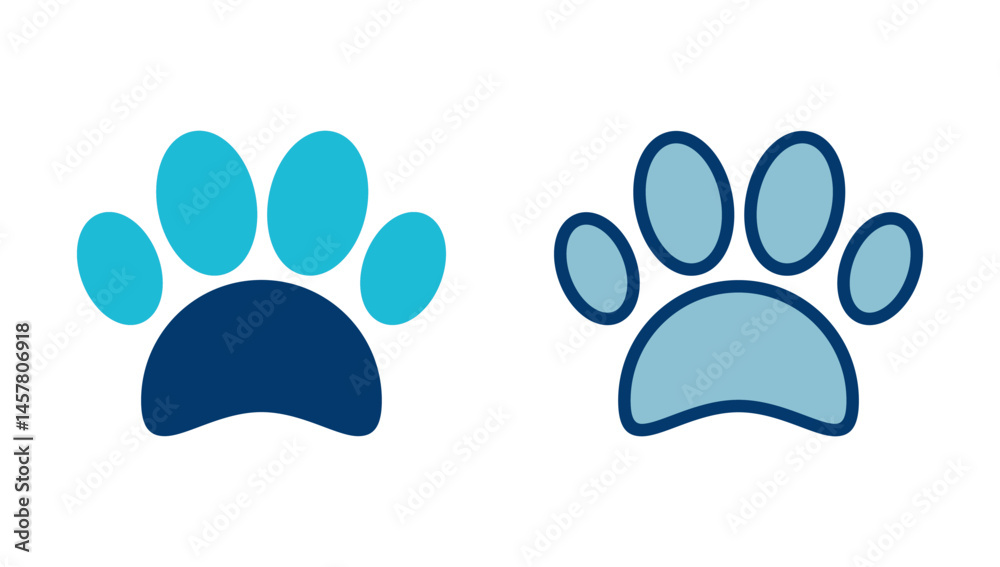 Obraz premium Paw icon vector isolated on white background. Paw Print icon