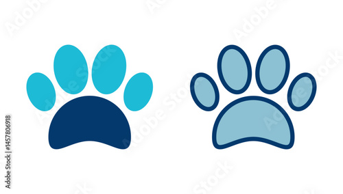 Paw icon vector isolated on white background. Paw Print icon