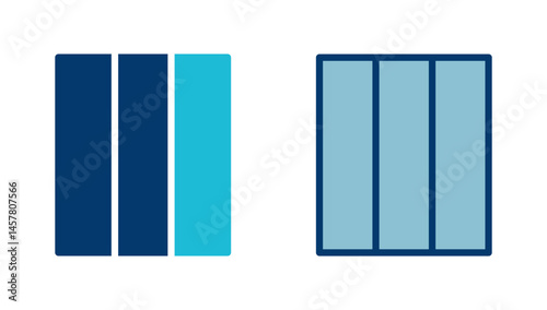 Library icon vector isolated on white background. Book icon vector