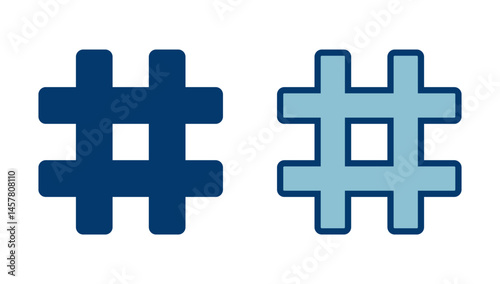 Hashtag icon vector isolated on white background. hashtag vector icon