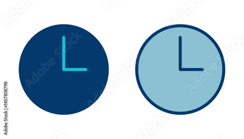 Clock icon vector isolated on white background. Time icon vector. Clock vector icon