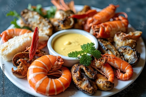 Seafood Platter and Beurre Blanc Sauce