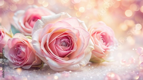 Romantic Pink Roses Valentine's Day Double Exposure Card Design
