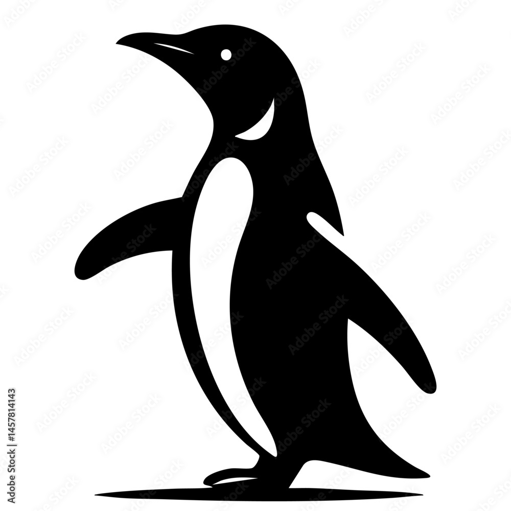 Obraz premium Elegant Penguin Sun Logo Design