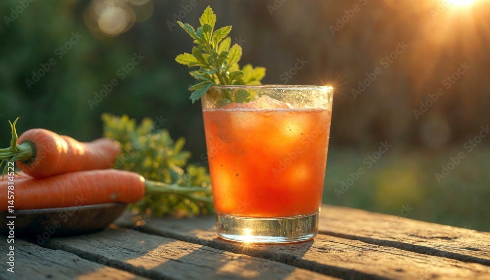 Golden Hour Organic Carrot Margarita Cocktail