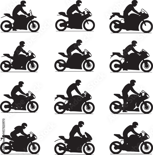 Rider on Motorbike Silhouette

Classic Chopper Bike Vector Art

Motorbike Jump Scene Silhouette

Speed Biker in Action Design

Motorcycle with Rider Sunset Silhouette