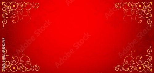 Elegant red vector background with subtle gold accents and ornate patterns, card, graphic