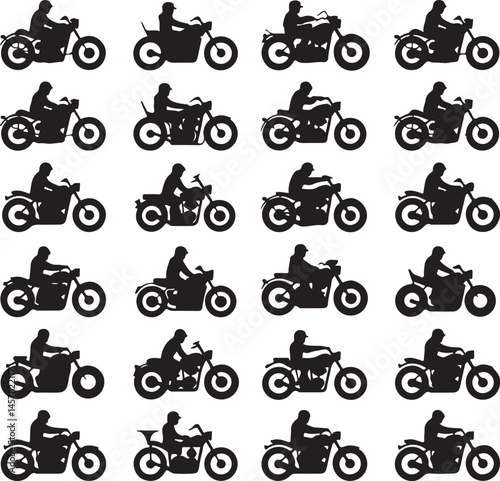 Rider on Motorbike Silhouette

Classic Chopper Bike Vector Art

Motorbike Jump Scene Silhouette

Speed Biker in Action Design

Motorcycle with Rider Sunset Silhouette
