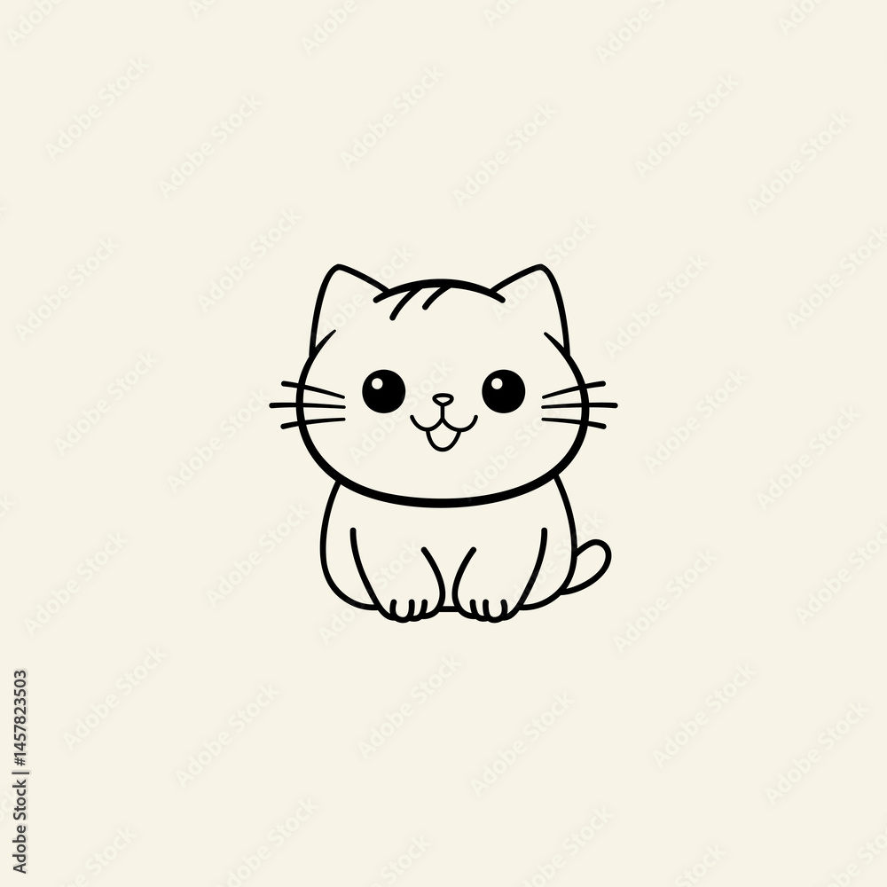 Obraz premium Cat Character Vector Illustration