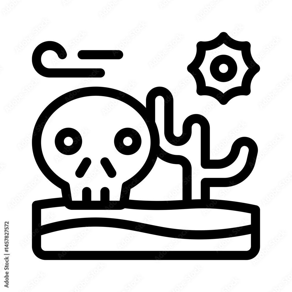 Fototapeta premium desert line icon