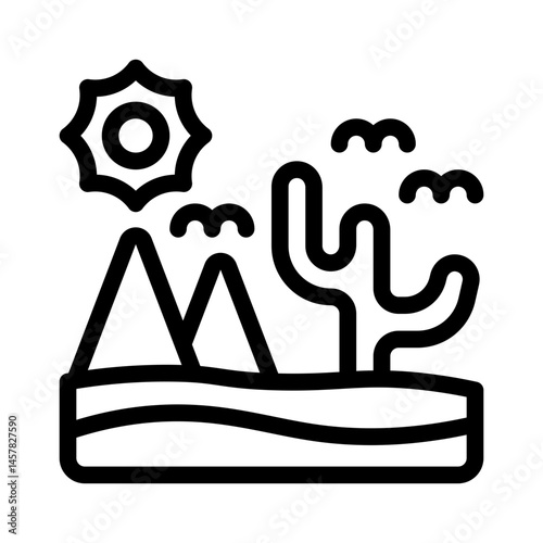 Sahara line icon