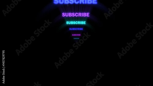 Neon Subscribe Animation Loop for Social Media