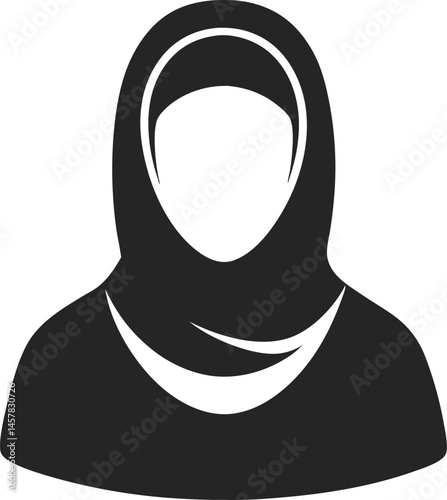 hijab icon with white background