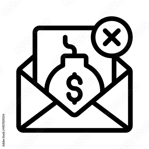 tax evasion line icon