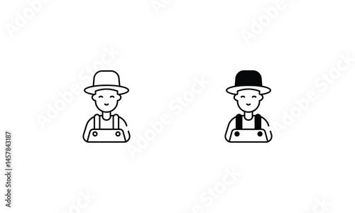 Farmer  icons set vector stock illustration