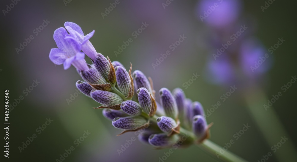Obraz premium Closeup of Purple Lavender Flower Bloom