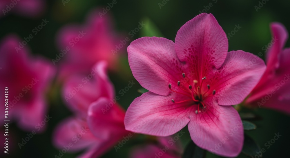 Obraz premium Closeup of Vivid Pink Azalea Blossoms