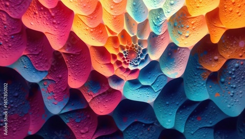 Abstract geometric shapes form intricate background pattern , pattern, art