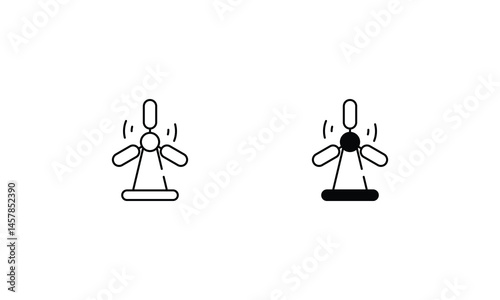 Windmill icons set vector stock illustration