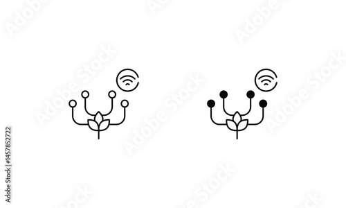 IoT Farming icons set vector stock illustration