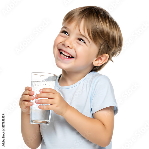 Happy Child Drinking Water: Healthy Hydration for Kids