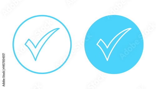 Check mark icon vector. Tick mark sign and symbol