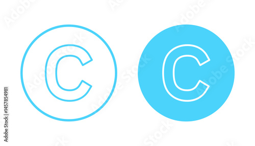 Copyright icon vector. copyright sign and symbol