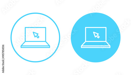 Laptop icon vector. computer sign and symbol
